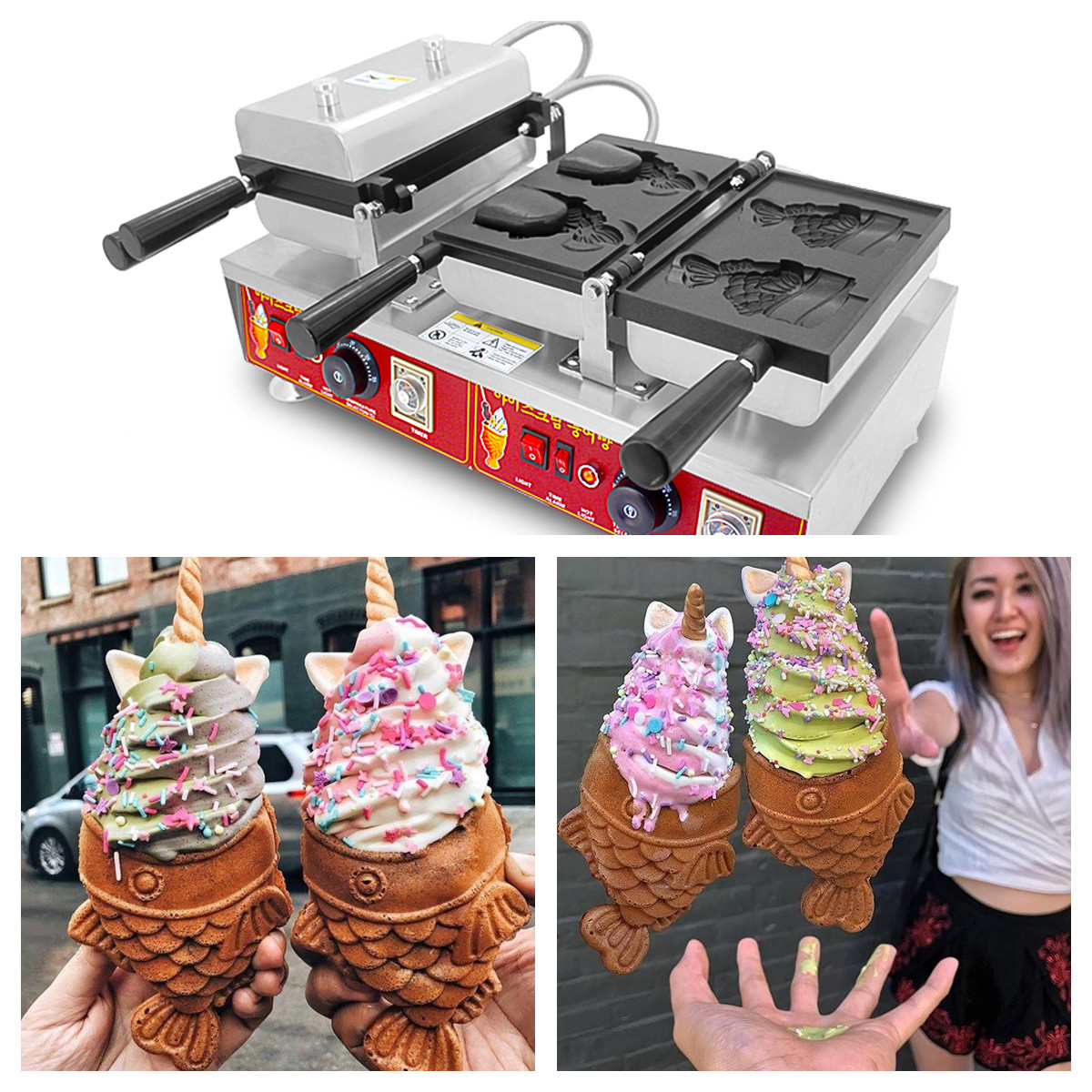 Kitchen Appliances In Japanese - 4 Buah Mesin Pembuat Wafel Mulut