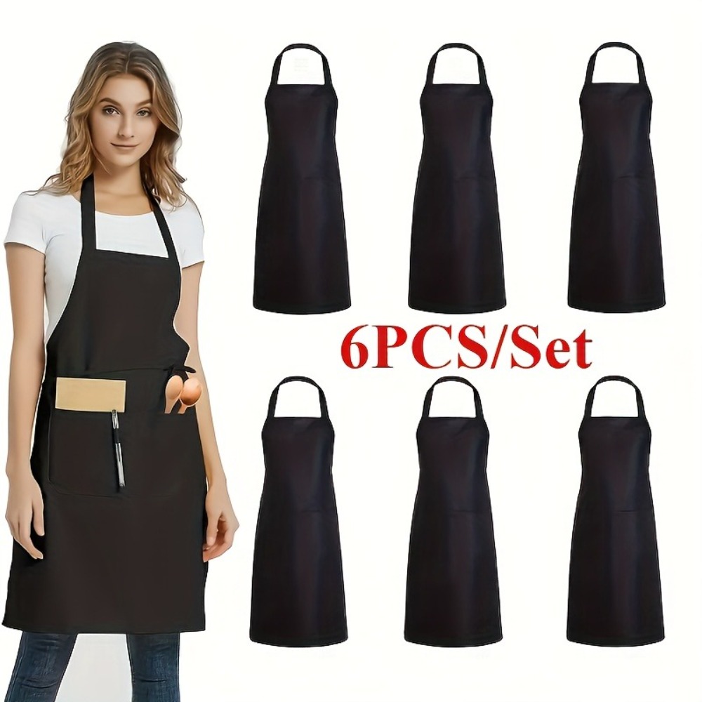 Kitchen Appliances Hobart - 6 Buah Celemek Saku Besar Hitam